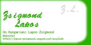 zsigmond lapos business card